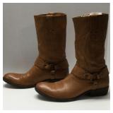 Frye Carson Harness Western Leather Boots Sz 9.5D