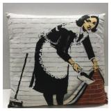 !Leesh Banky Maid Graphic Art Print Throw Pillow