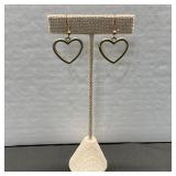 Unbranded Vtg Style Gold Tone Open Heart Dangle