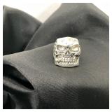 Cigar Smoking Badass Skull Ring