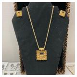 Best Brand Gold Tone Necklace & Earrings