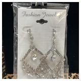 Rhinestone Embellished Chandelier Drop Earrings