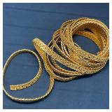 Gold Tone , about 150 Inches Cuban Link