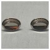 Hickok Silver Tone Cuff Links