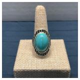Silver Plate Southwestern Style Faux Turquoise