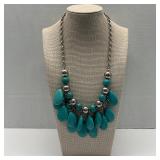 Unsigned Silver Tone Statement Necklace