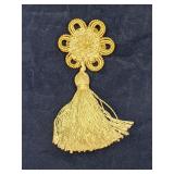 Rosette w/ tassle white pendant