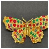 1940ï¿½s  Vtg. Style Butterfly Gold Tone Setting