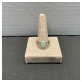 Heart Style Opal Silver Plate with C76 On Inside