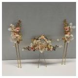 Chinese Style Long Hair Stick Tiara Headpiece & 2
