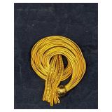 Vintage spiral hairstrands goldtoned brooch