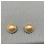 Signed Les Bernard Large Chunky Faux Pearl