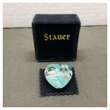 Stauer Murano  Confetto Blue Glass Heart Pendant