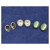 3 sets of vintage clip-on earrings