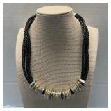 Chico 5  Strand Braided Black Leatherette