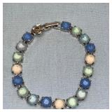 Silver Tone Moonglow Rhinestone Bracelet