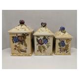 Capriware vineyard canister set of 3