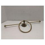 VIntage brass towel rack