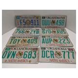Group of old license plates
