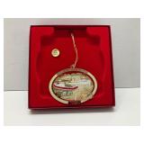 Bar Harbor Maine 24 k  Gold Plated Ornament