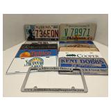 Group of old license plates
