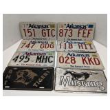 Group of old license plates