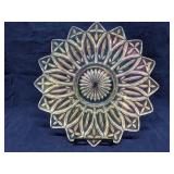 Iridescent Federal Glass Star Petal Plate 11'