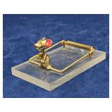 Vintage Mouse Trap Letter & Paper Note Holder
