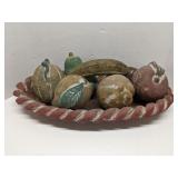 Large terracotta fruit platter 25' wide