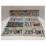 Group of old license plates