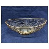 Silverplate oval wire serving bowl