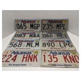 Group of old license plates