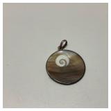 925 Pedant with Natural Abalone Shell Base