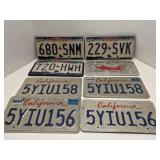 Group of old license plates