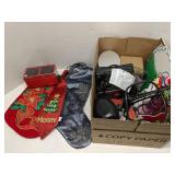 Box lot of Christmas decorations