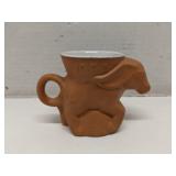 1980 Frankoma Pottery Donkey Mug