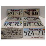 Group of old license plates