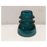 Vintage blue Hemingray 42 glass insulator