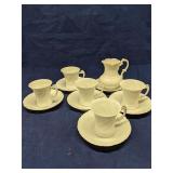 Group of teacups & saucers, unbranded