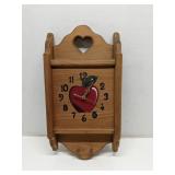 Wood Apple wall clock 16x9