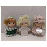 Lot of 3 Enesco Precious Moments 'Hi Babies' dolls