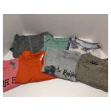 Group of women's short sleeve tops size large