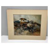 April Moon 1984 Matted Print signed Laurie