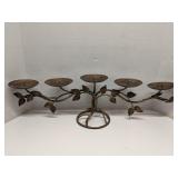 Metal 5-candle holder centerpiece