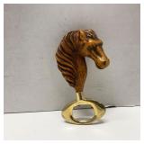 Vtg MCM Bakelite  Carved Horse Head Brass