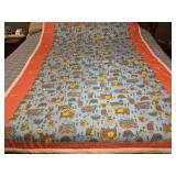 Vintage handmade quilt with cats