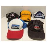 Lot of 5 baseball caps