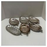 Lot of 6 Silver Plated Serving Trays