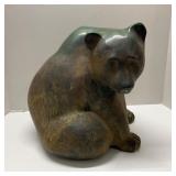Raku  Bear Figure Signed by Tony Evans