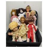 Suitcase full of creepy dolls
